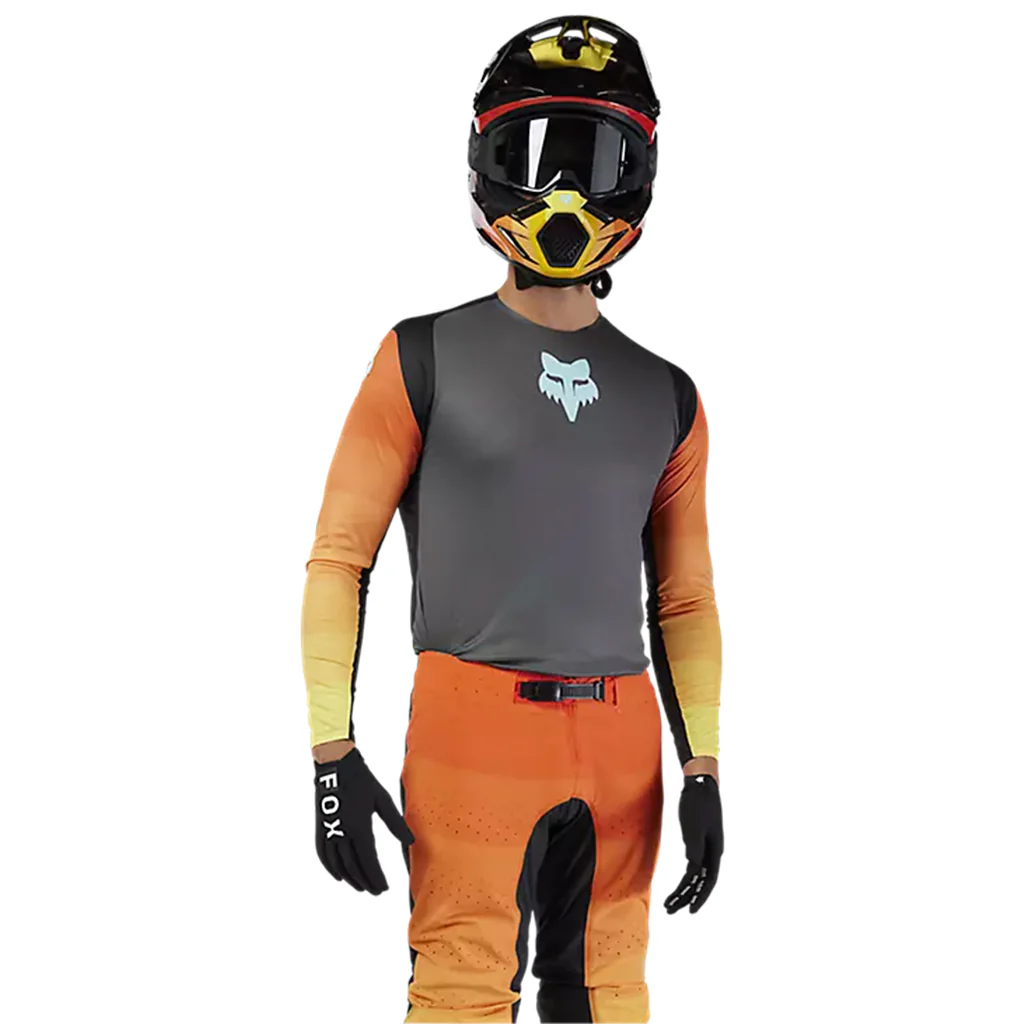 Fox - 2025 Flexair Grid Black/Orange Jersey - Image 3