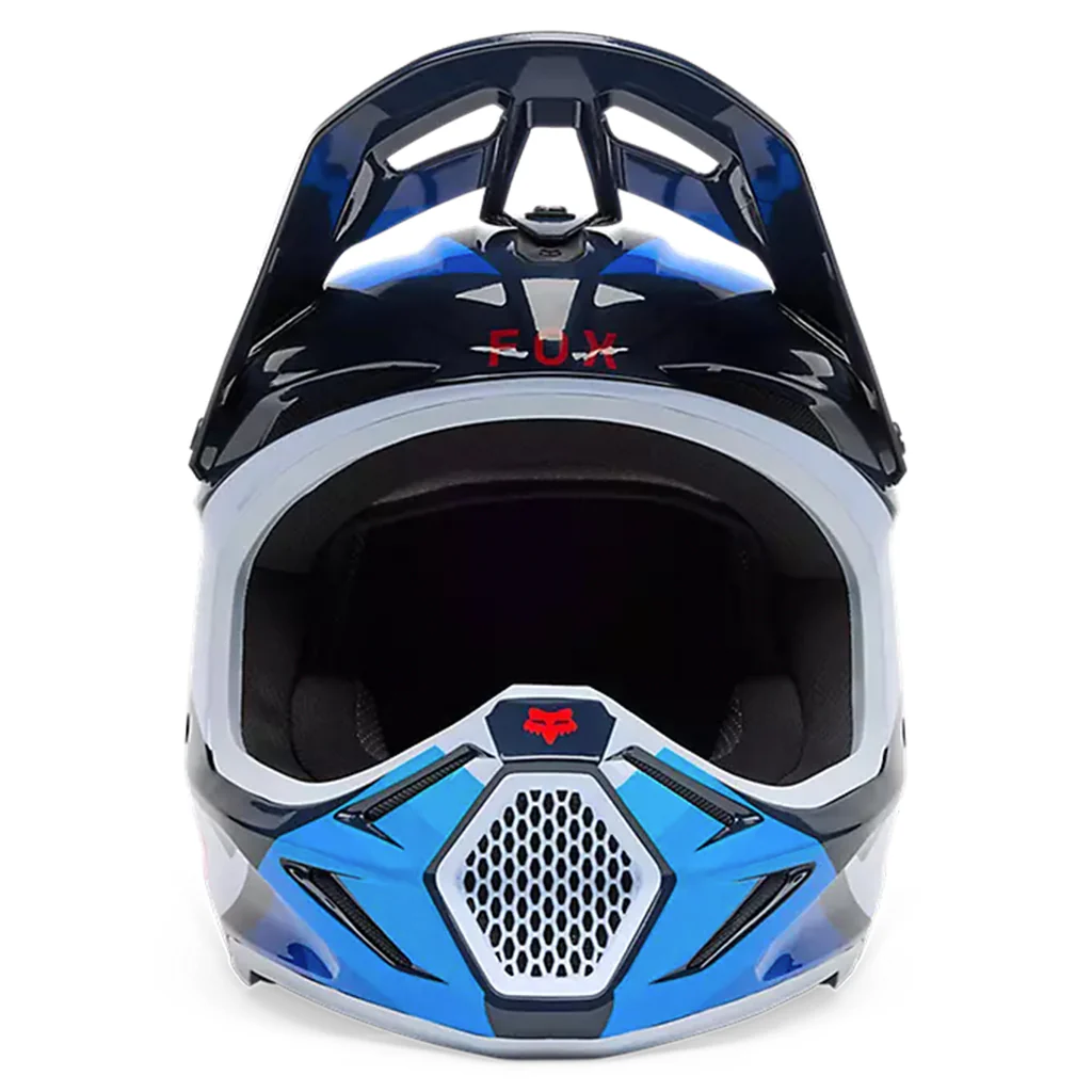 Fox - 2025 V3 Fade White/Blue Helmet - Image 3