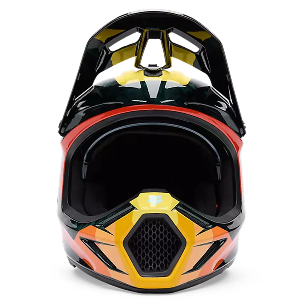 Fox - 2025 V3 RS Black/Orange Grid Helmet - Image 3