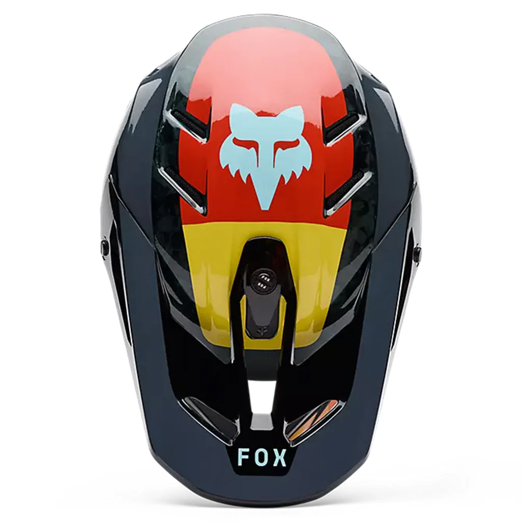 Fox - 2025 V3 RS Black/Orange Grid Helmet - Image 4