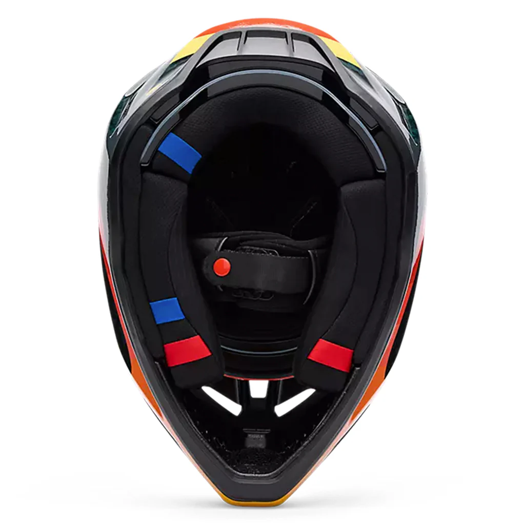 Fox - 2025 V3 RS Black/Orange Grid Helmet - Image 5