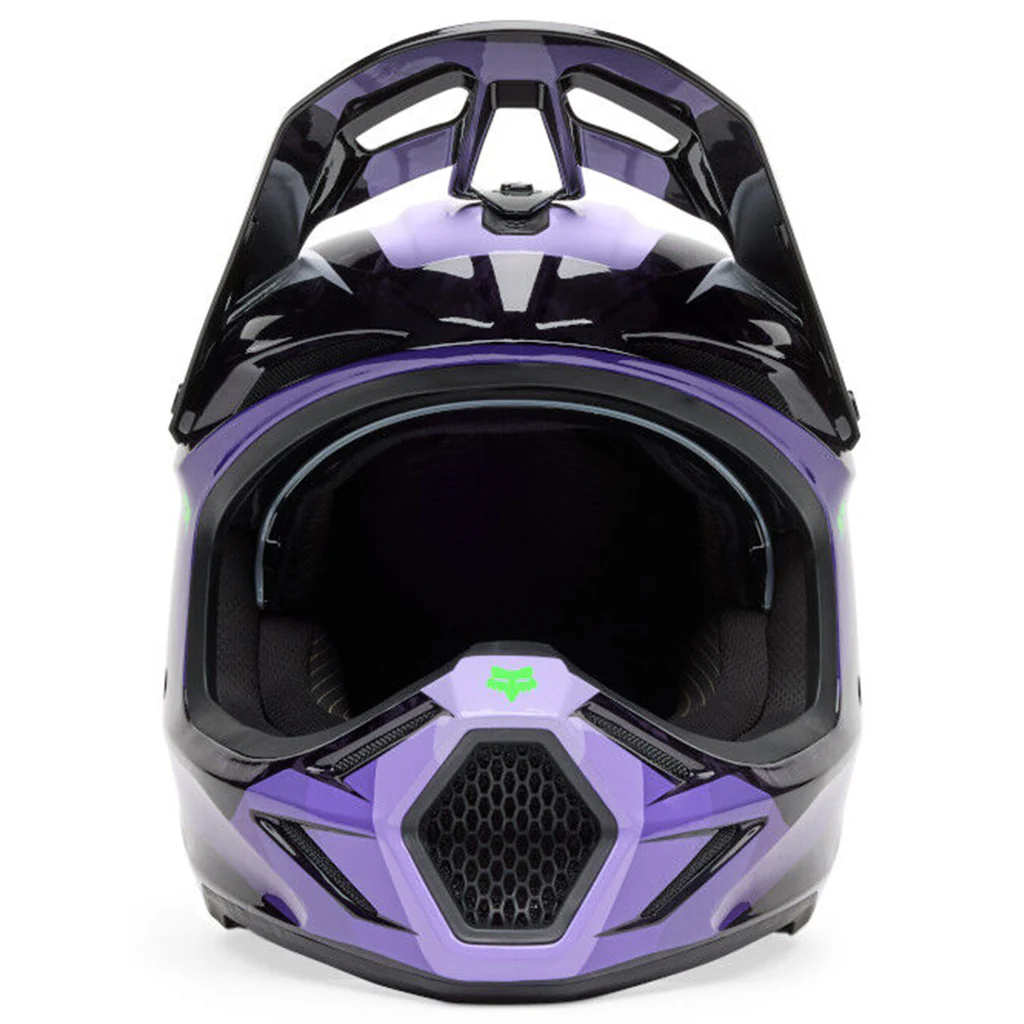 Fox - 2025 V3 RS Black/Purple Grid Helmet - Image 6