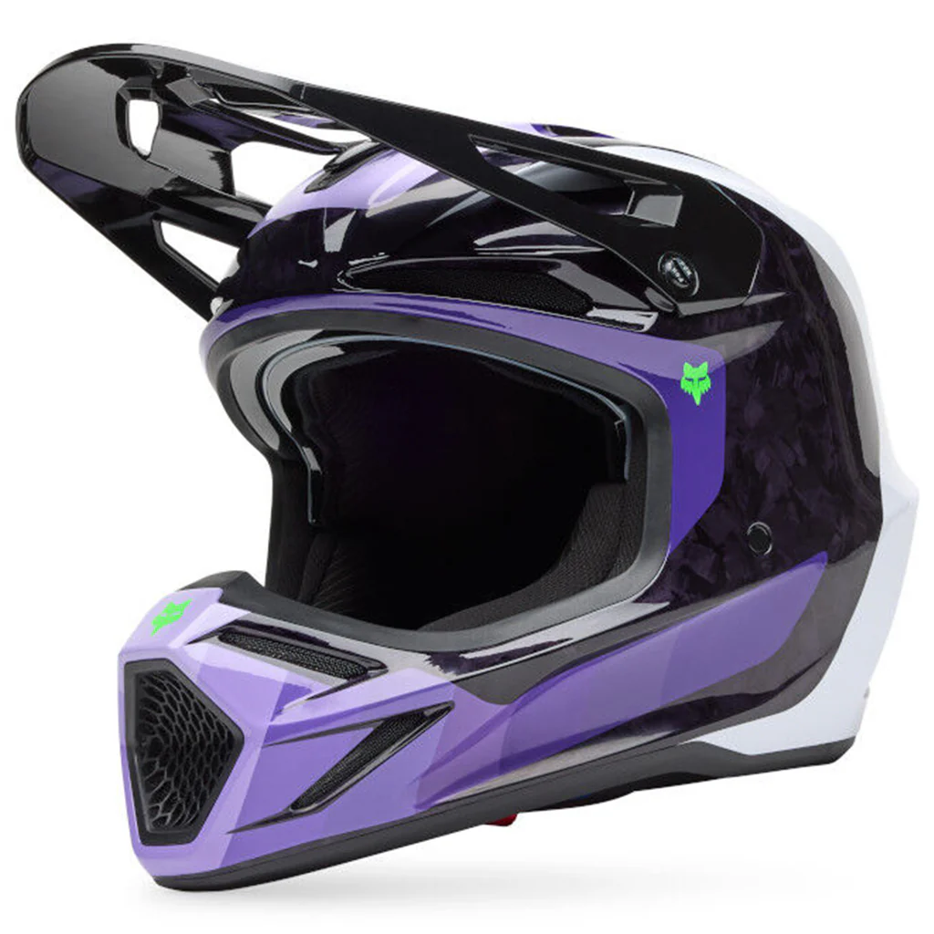 Fox - 2025 V3 RS Black/Purple Grid Helmet - Image 7