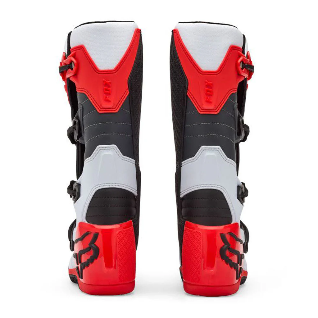 Fox - 2026 Comp White/Flo Red Boots - Image 2