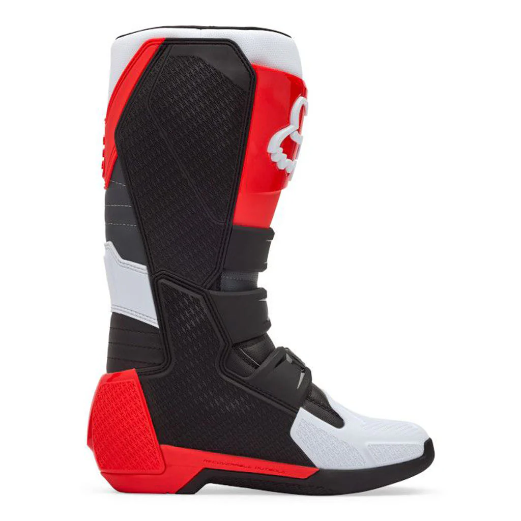 Fox - 2026 Comp White/Flo Red Boots - Image 3