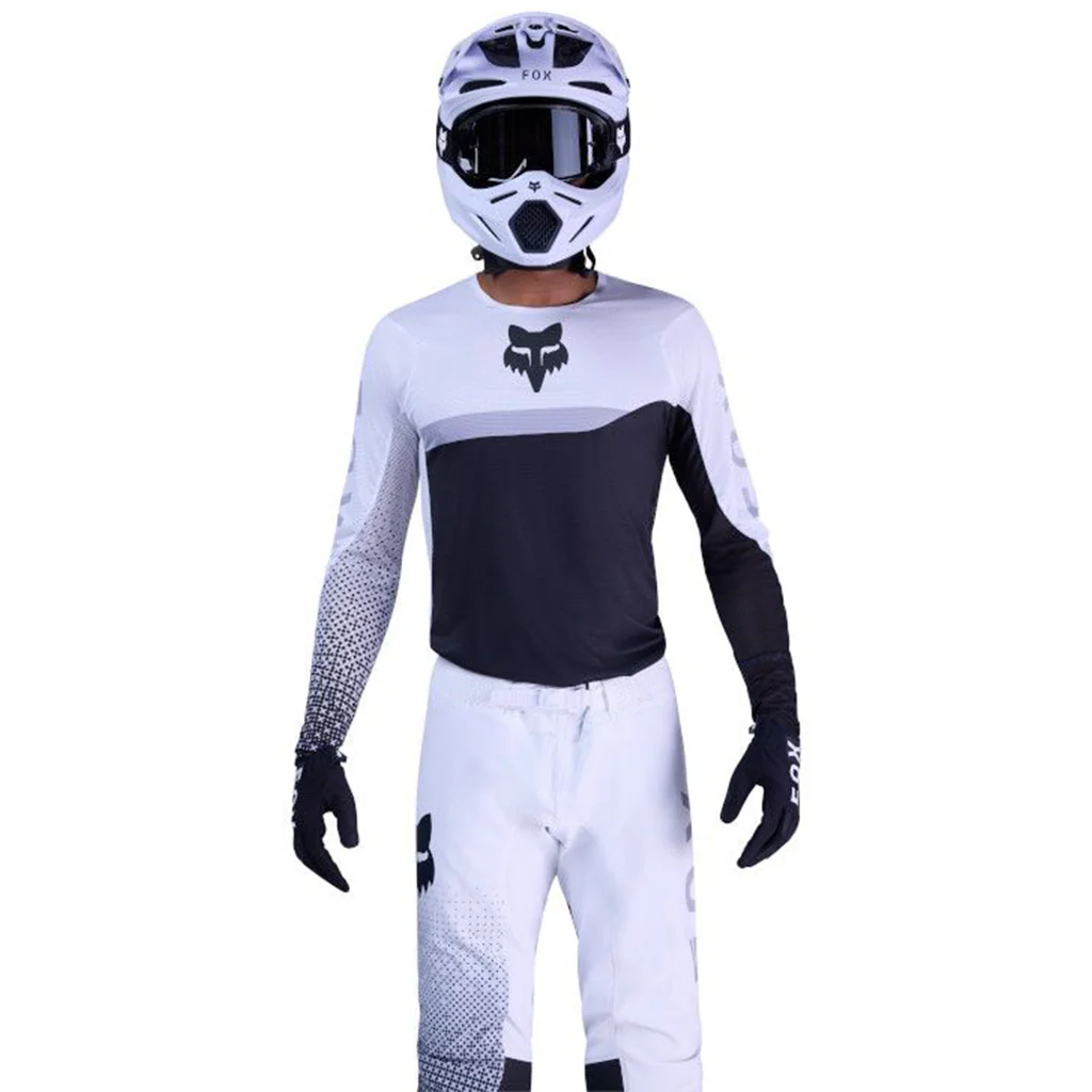 Fox - 2026 Flexair Fracture White/Black Jersey - Image 3