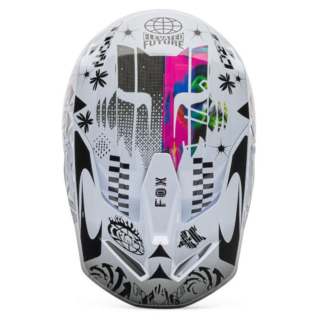 Fox - 2026 V1 Image Cosmo White/Black Helmet - Image 5