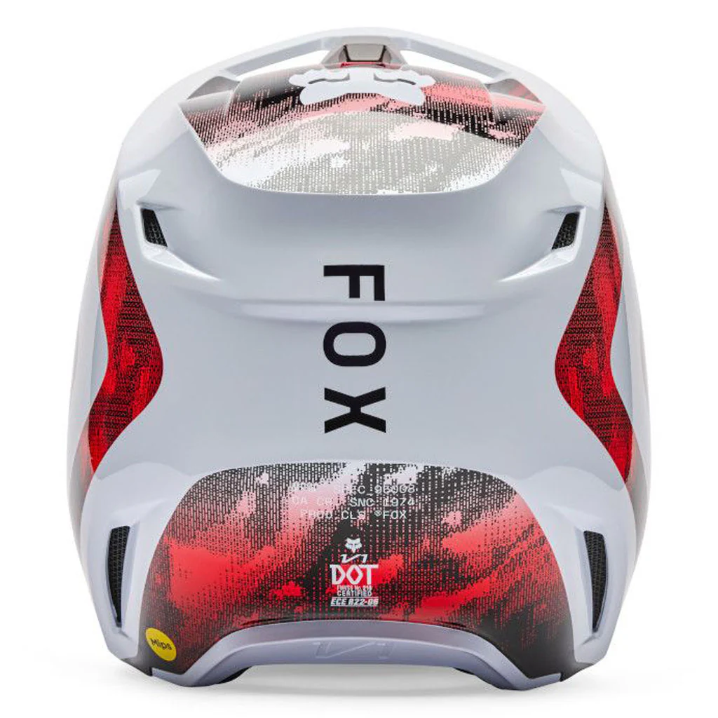 Fox - 2026 V1 Kairos White/Flo Red Helmet - Image 4