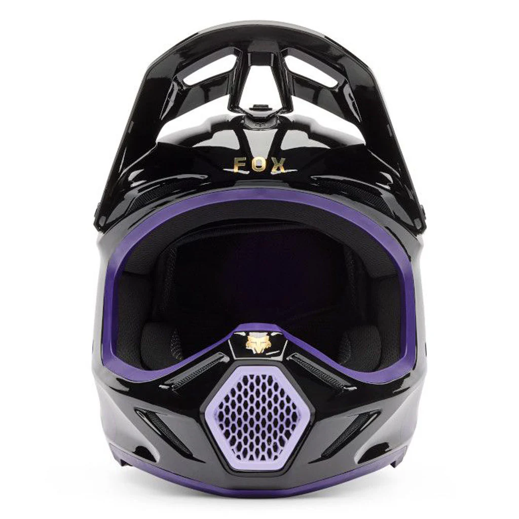 Fox - 2026 V3 Drip Black/Purple Helmet - Image 3