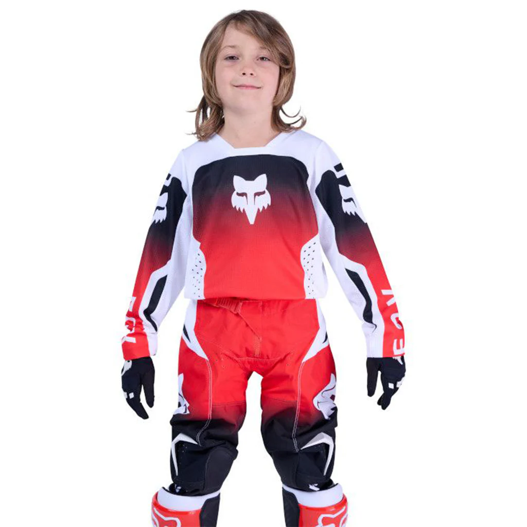 Fox - 2026 Youth 180 Shield Flo Red Jersey - Image 3