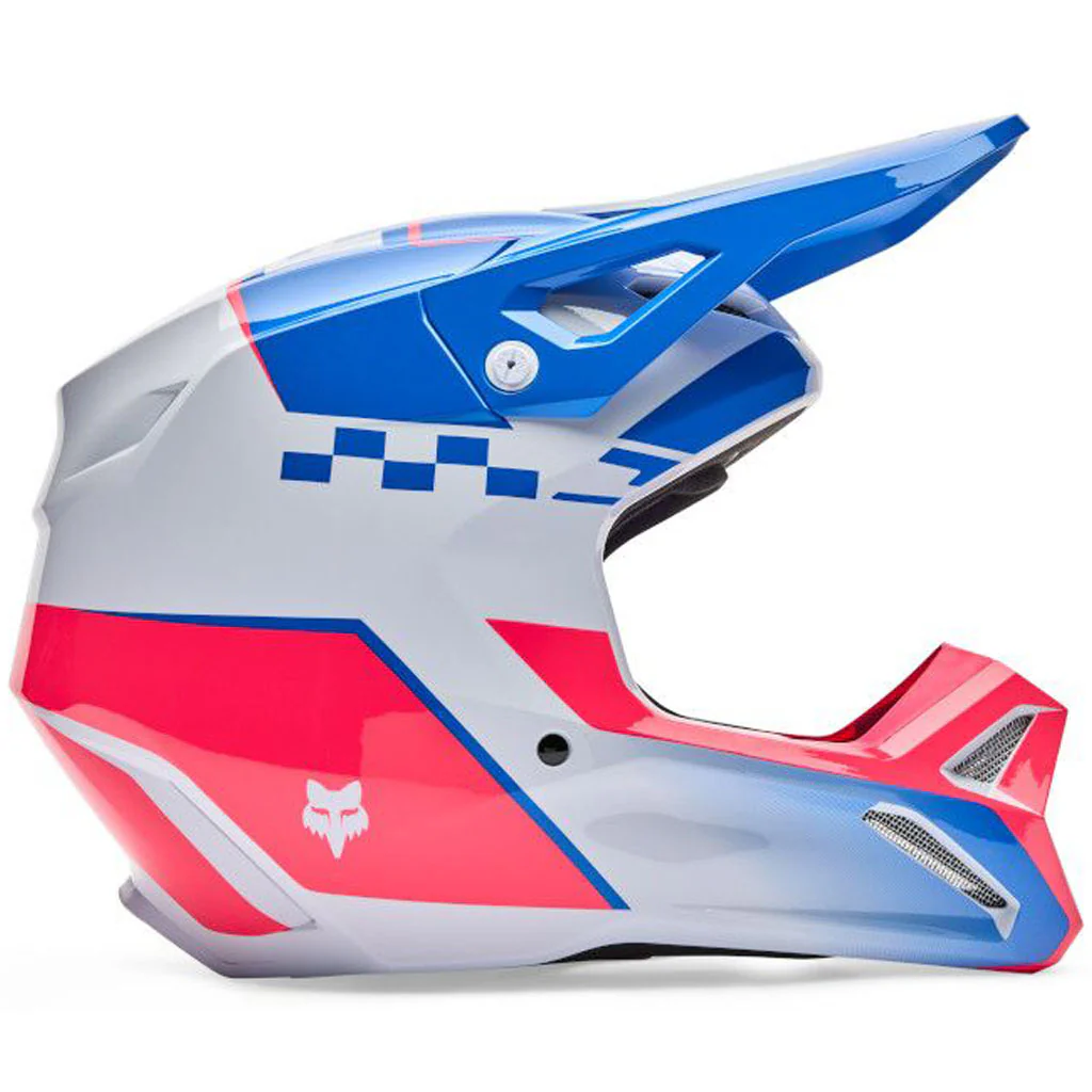 Fox - 2026 Youth V1 Collect Blue/Pink Helmet - Image 2