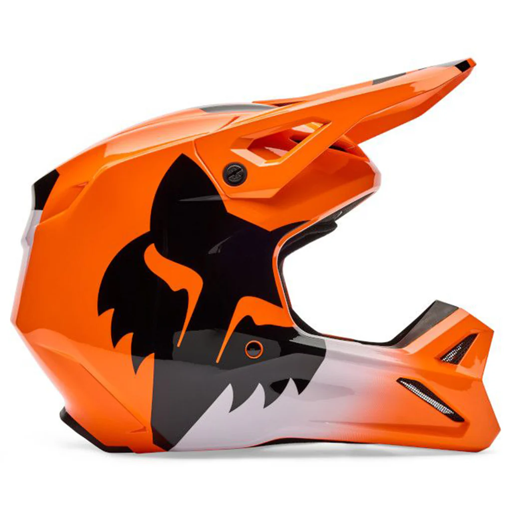 Fox - 2026 Youth V1 Shield Flo Orange Helmet - Image 3