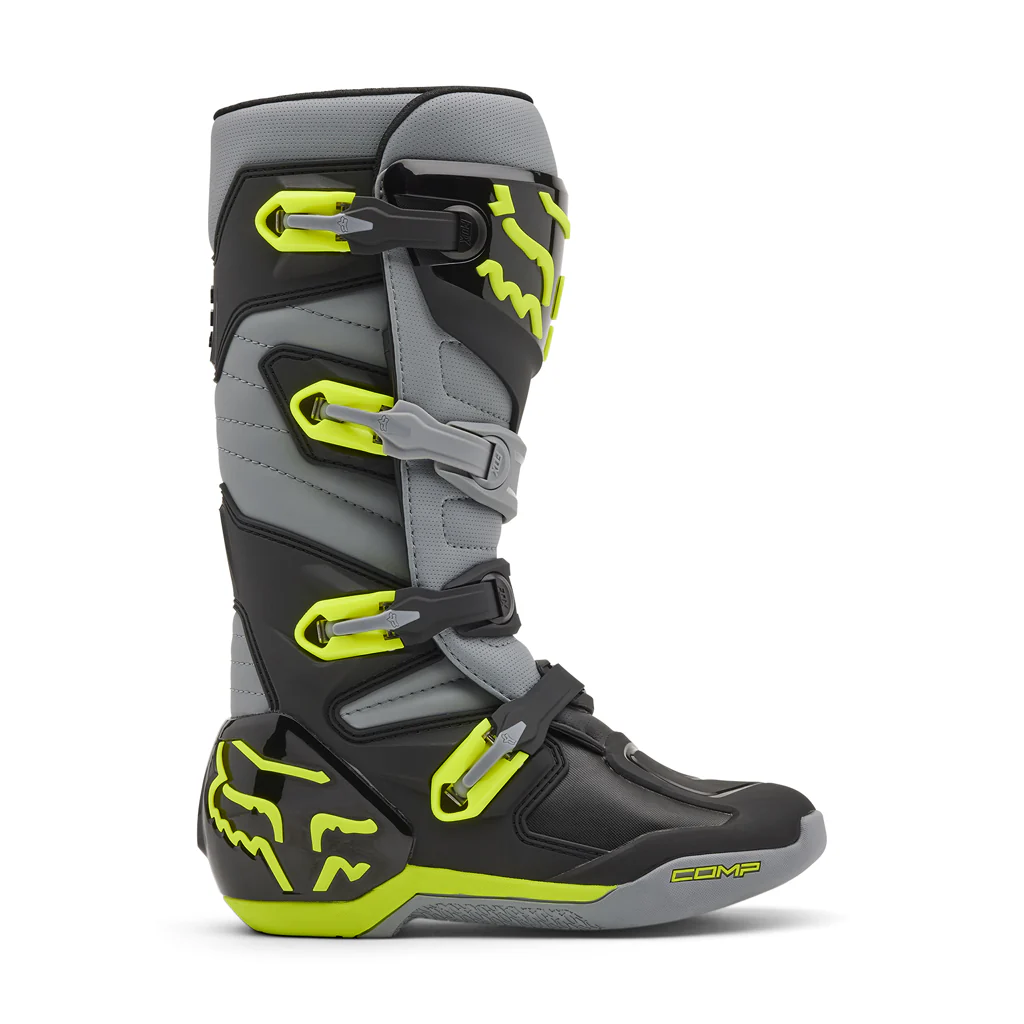 Fox - 2025 Comp Grey/Yellow MX Boots - Image 2