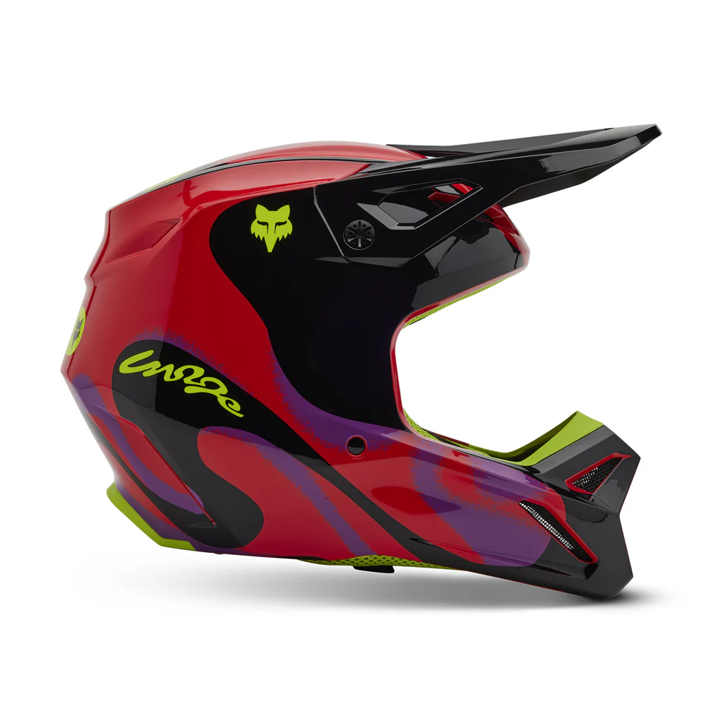 Fox - 2025 V1 Emotion Flo Red Helmet - Image 2