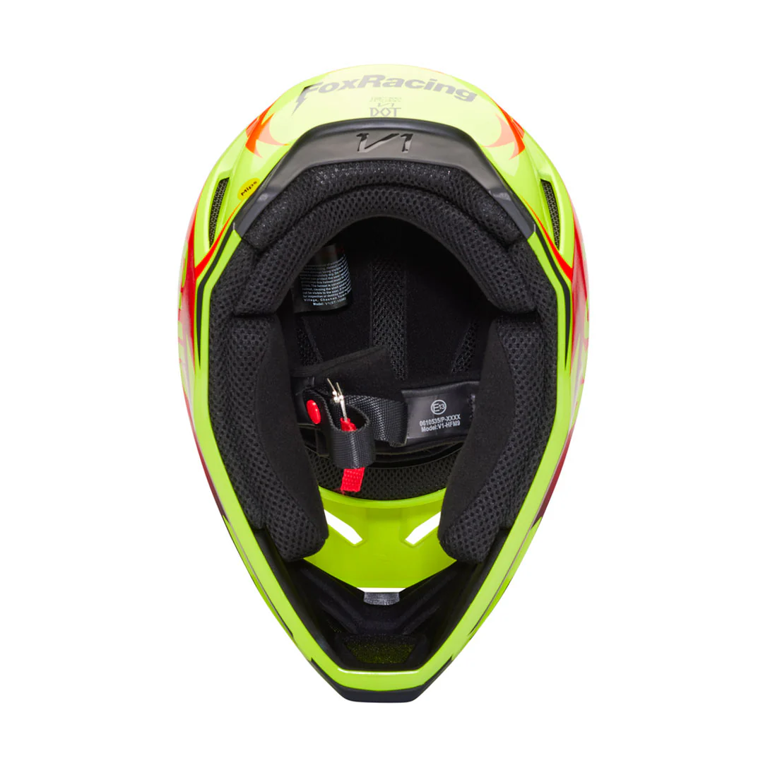 Fox - 2024 V1 Statk Yellow/Red Helmet - Image 7