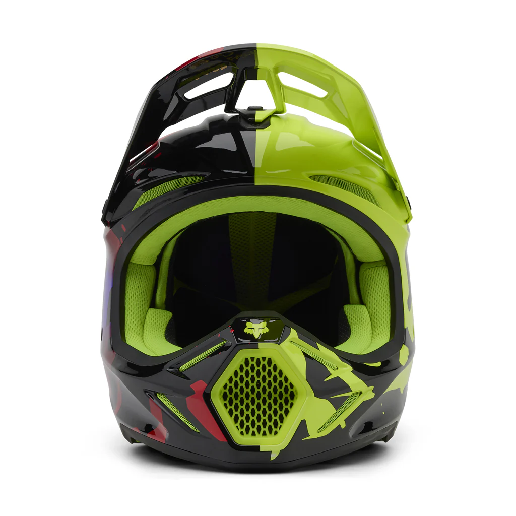 Fox - 2025 V3 Flo Yellow Throttle Helmet - Image 3