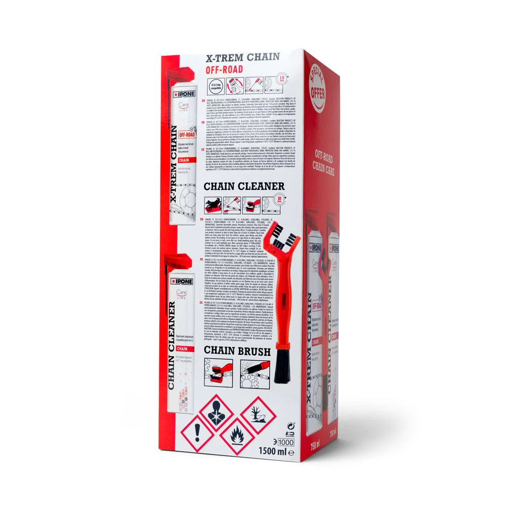 IPONE - Off-Road Chain Lube and Cleaner Pack - 750ml - Image 2