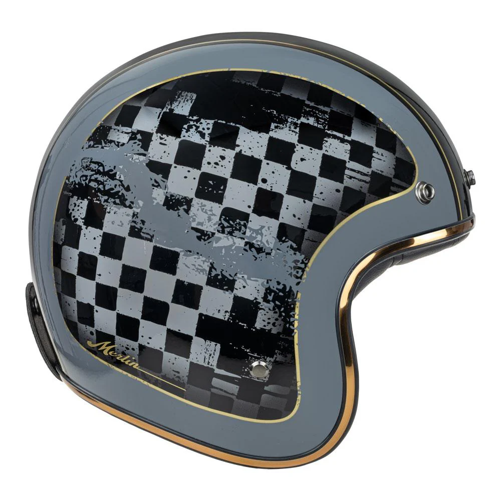 Merlin - Blackbird Racer Black Open Face Helmet - Image 4