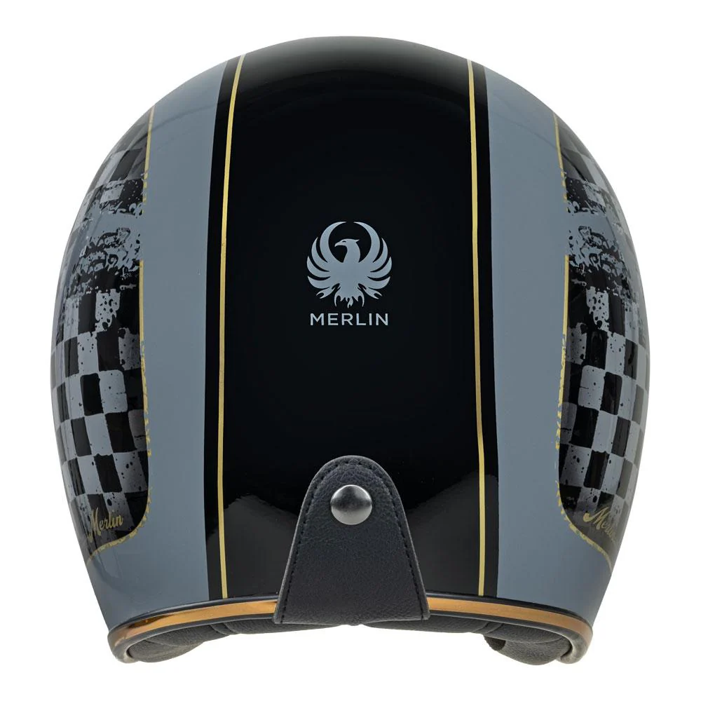 Merlin - Blackbird Racer Black Open Face Helmet - Image 5