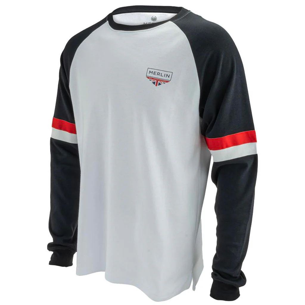 Merlin - Durham White/Black LS Tee - Image 2