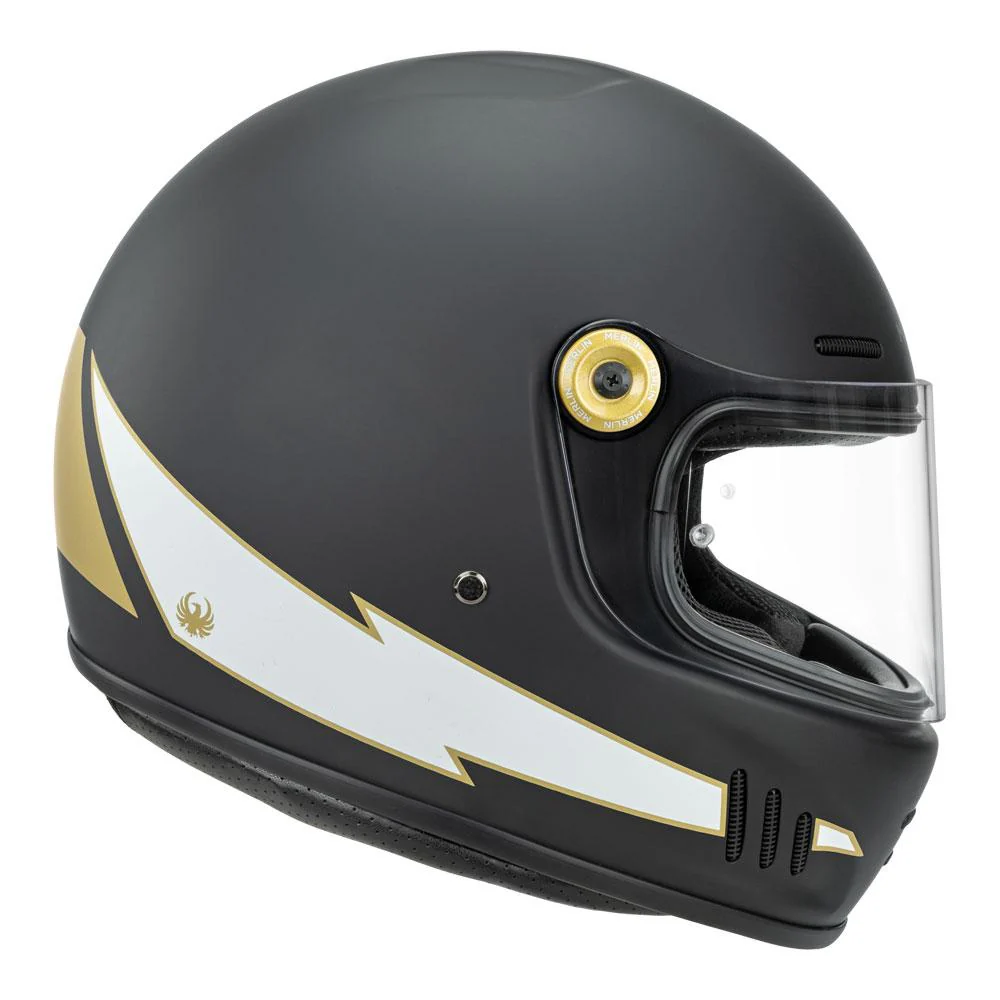 Merlin - Revival Flash Matt Black Full Face Helmet - Image 4
