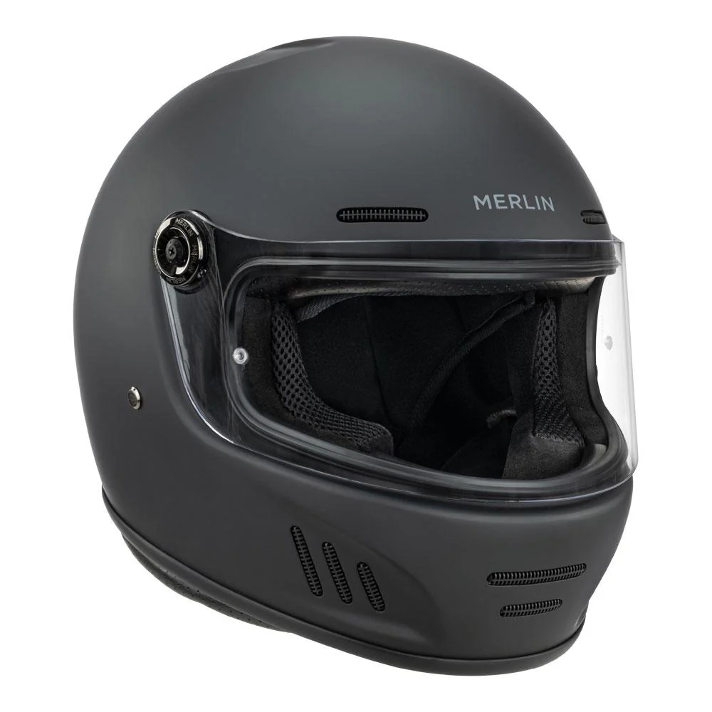 Merlin - Revival Matt Black Full Face Helmet - Image 2