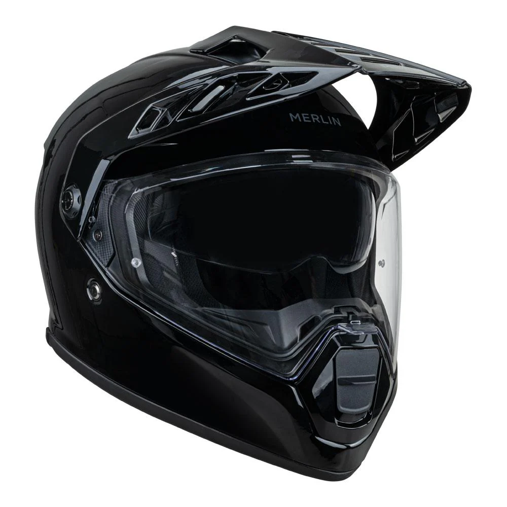 Merlin - Torres Gloss Black Dual Sport Helmet - Image 2