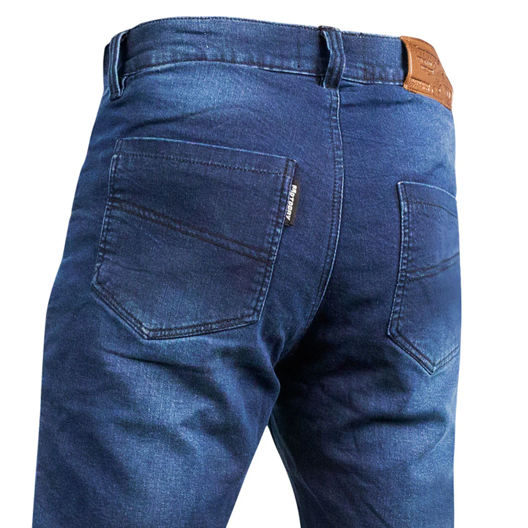 Moto Dry - Blue Stretch Denim Slim Kevlar Jeans - Image 4