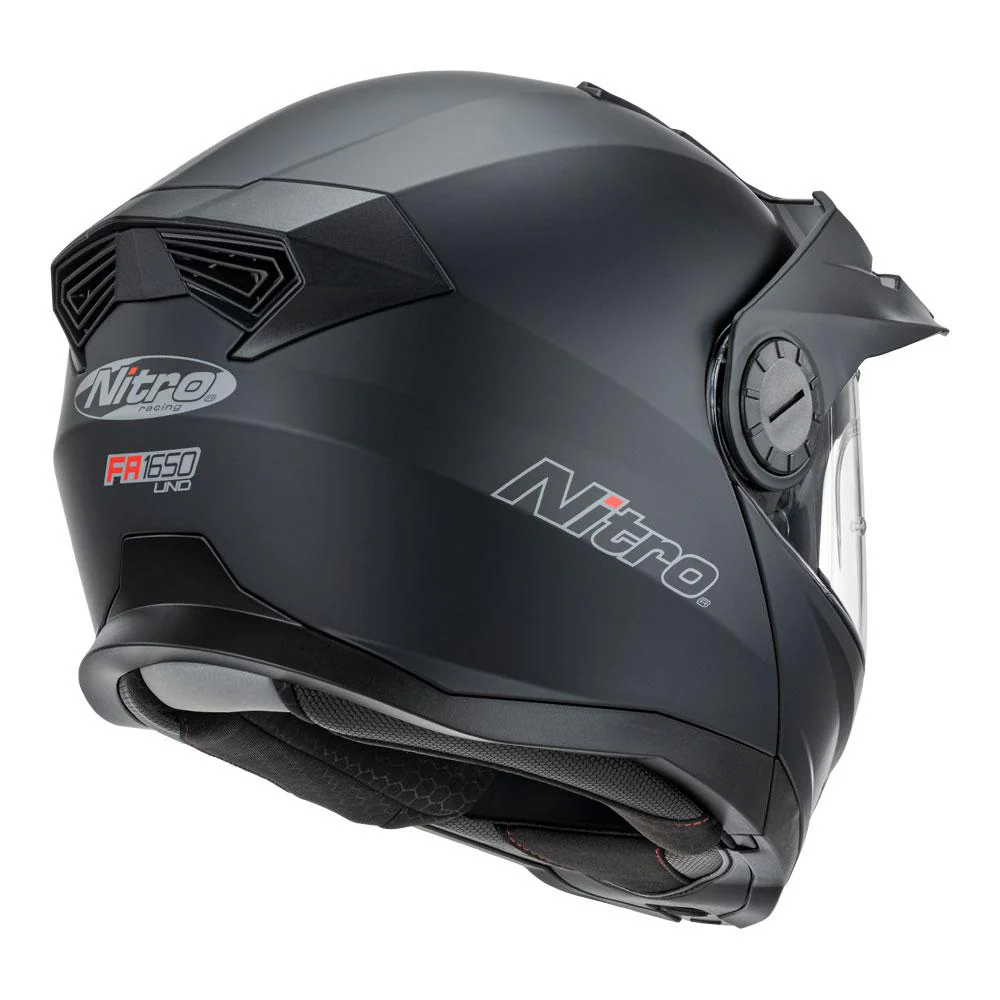 Nitro - FA1650 Satin Black Adventure Modular Helmet - Image 5