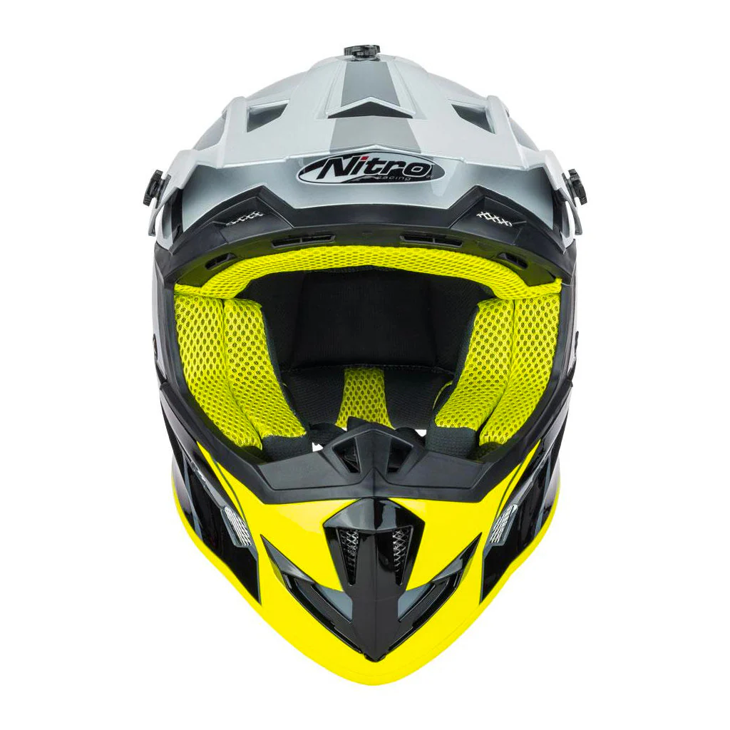 Nitro - MX700 Recoil Grey/Yellow Helmet - Image 2