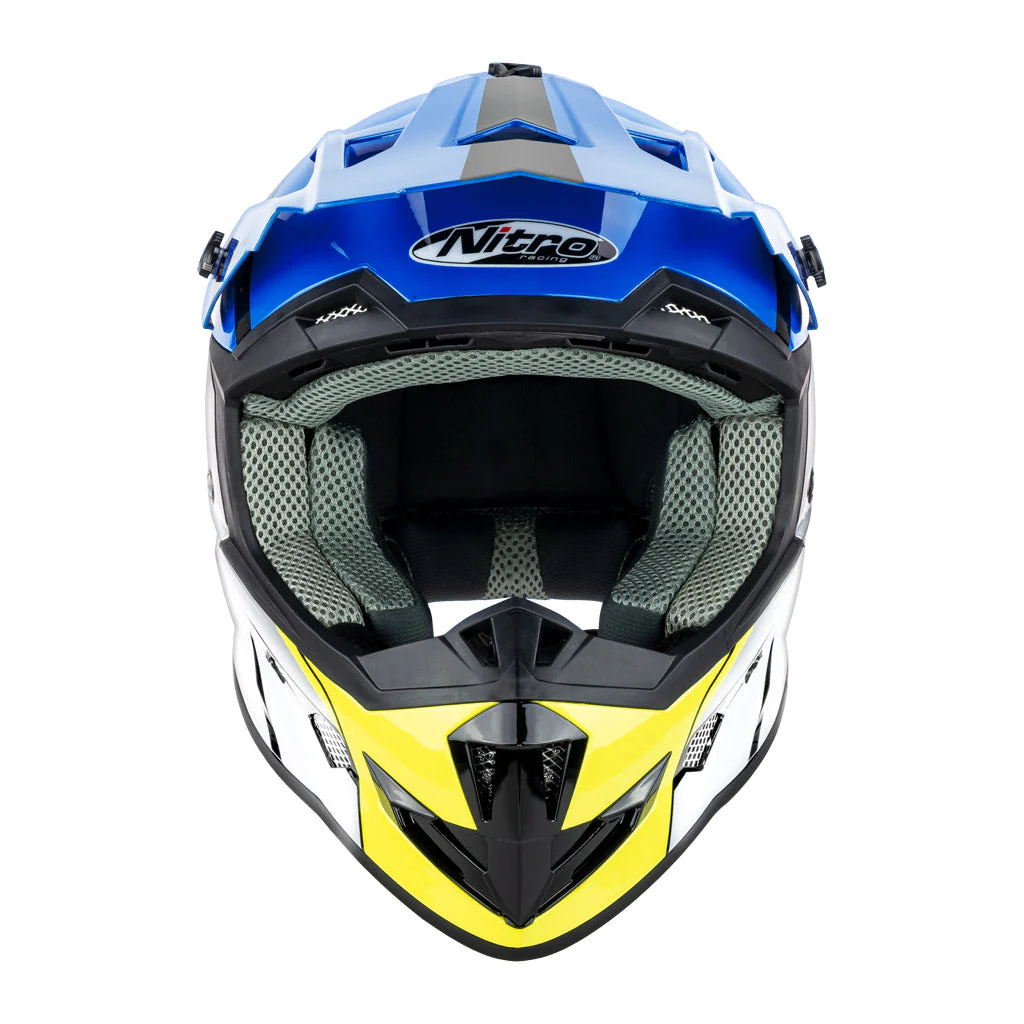 Nitro - MX700 Youth Recoil Blue/Yellow Helmet - Image 2