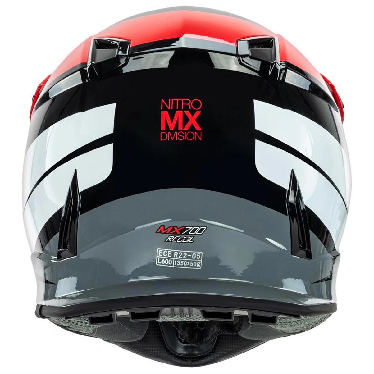 Nitro - MX700 Youth Recoil Red/White Helmet - Image 5