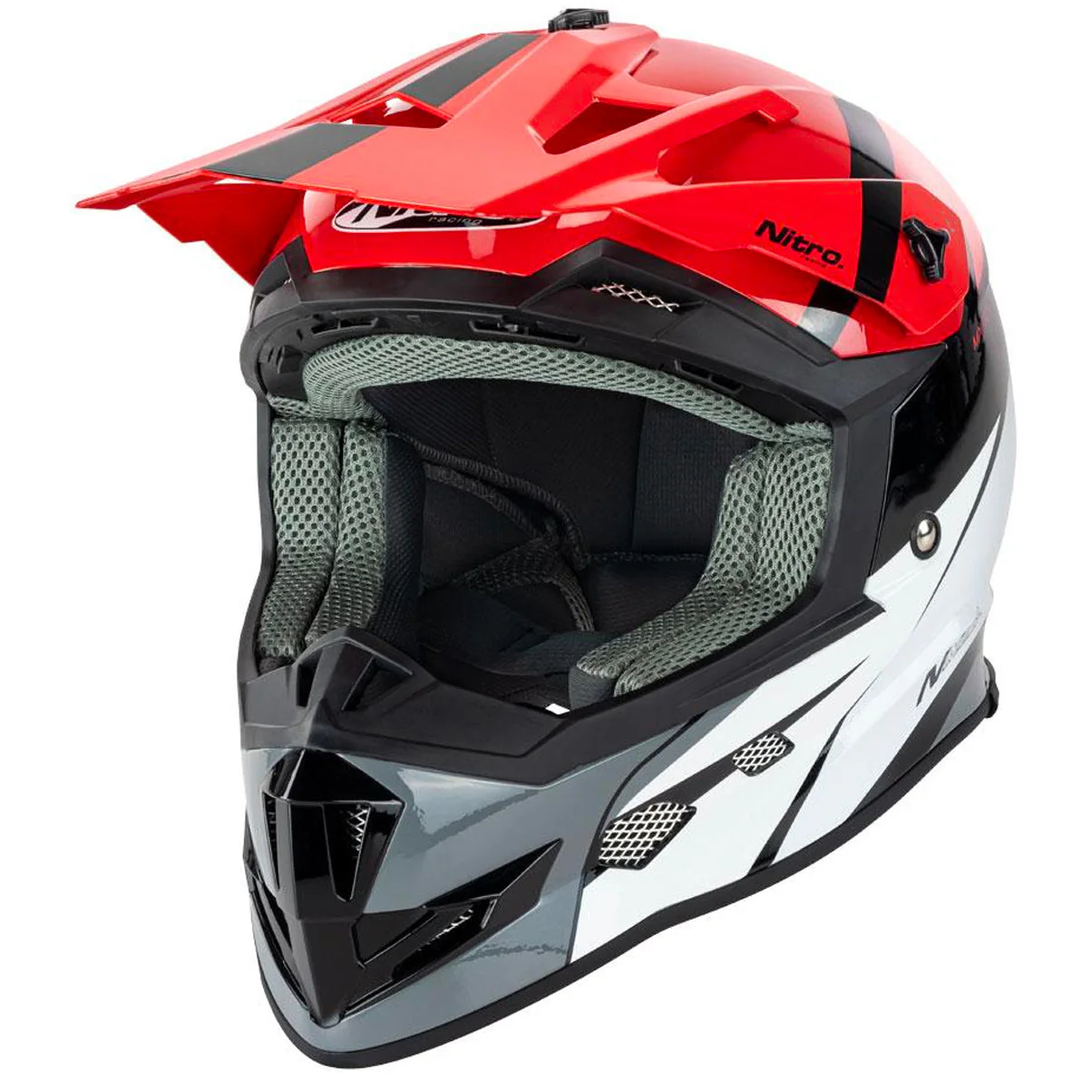 Nitro - MX700 Youth Recoil Red/White Helmet - Image 6