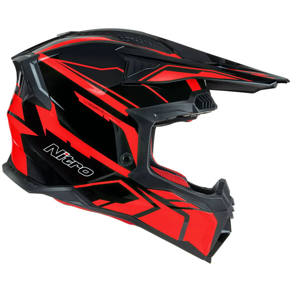 Nitro - MX710 Shard 2 Red/Black Helmet - Image 5