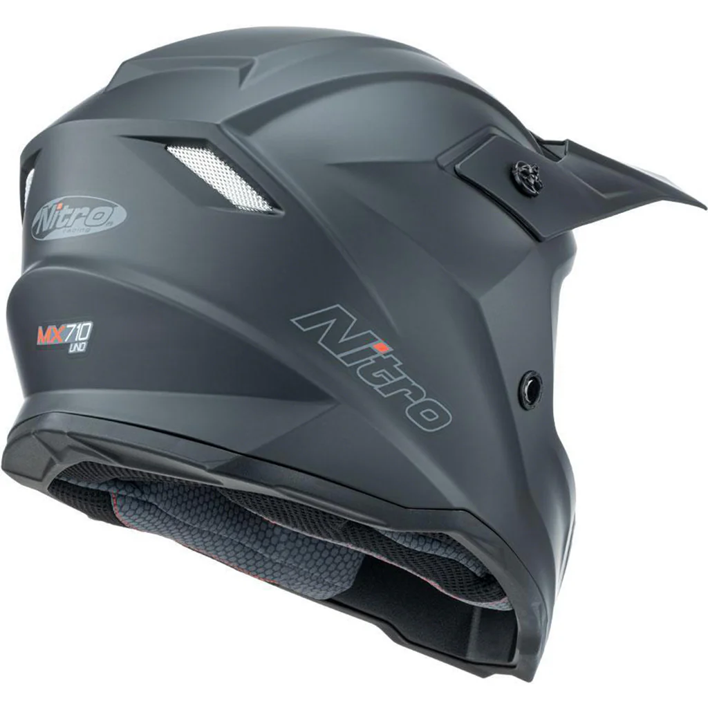 Nitro - MX710 Youth Satin Black Helmet - Image 4