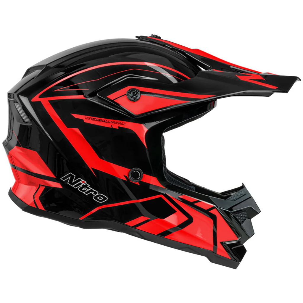 Nitro - MX710 Youth Shard 2 Red/Black Helmet - Image 3