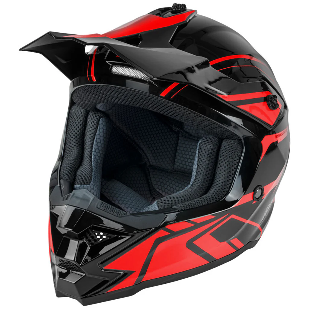 Nitro - MX710 Youth Shard 2 Red/Black Helmet - Image 4