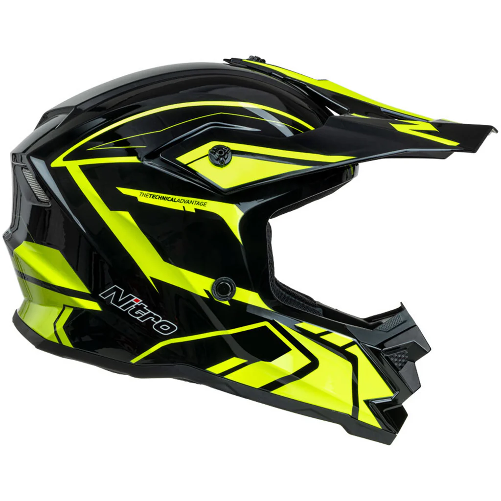 Nitro - MX710 Youth Shard 2 Yellow/Black Helmet - Image 3