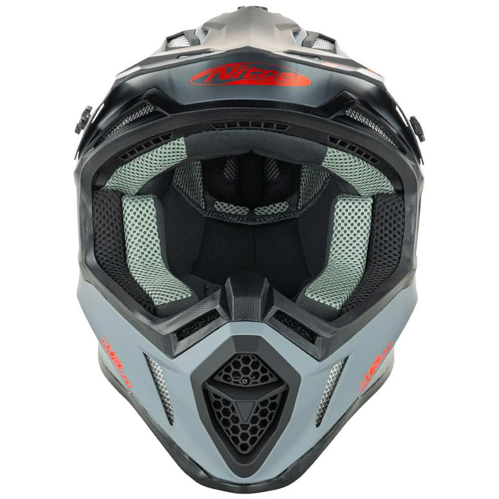 Nitro - MX760 Grey/Red Helmet - Image 2