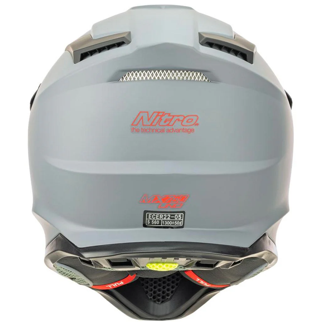 Nitro - MX760 Grey/Red Helmet - Image 5