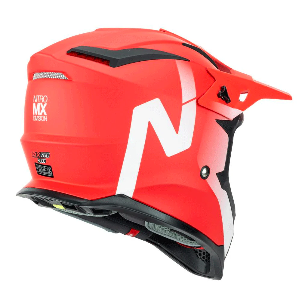 Nitro - MX760 Peak Red Helmet - Image 2
