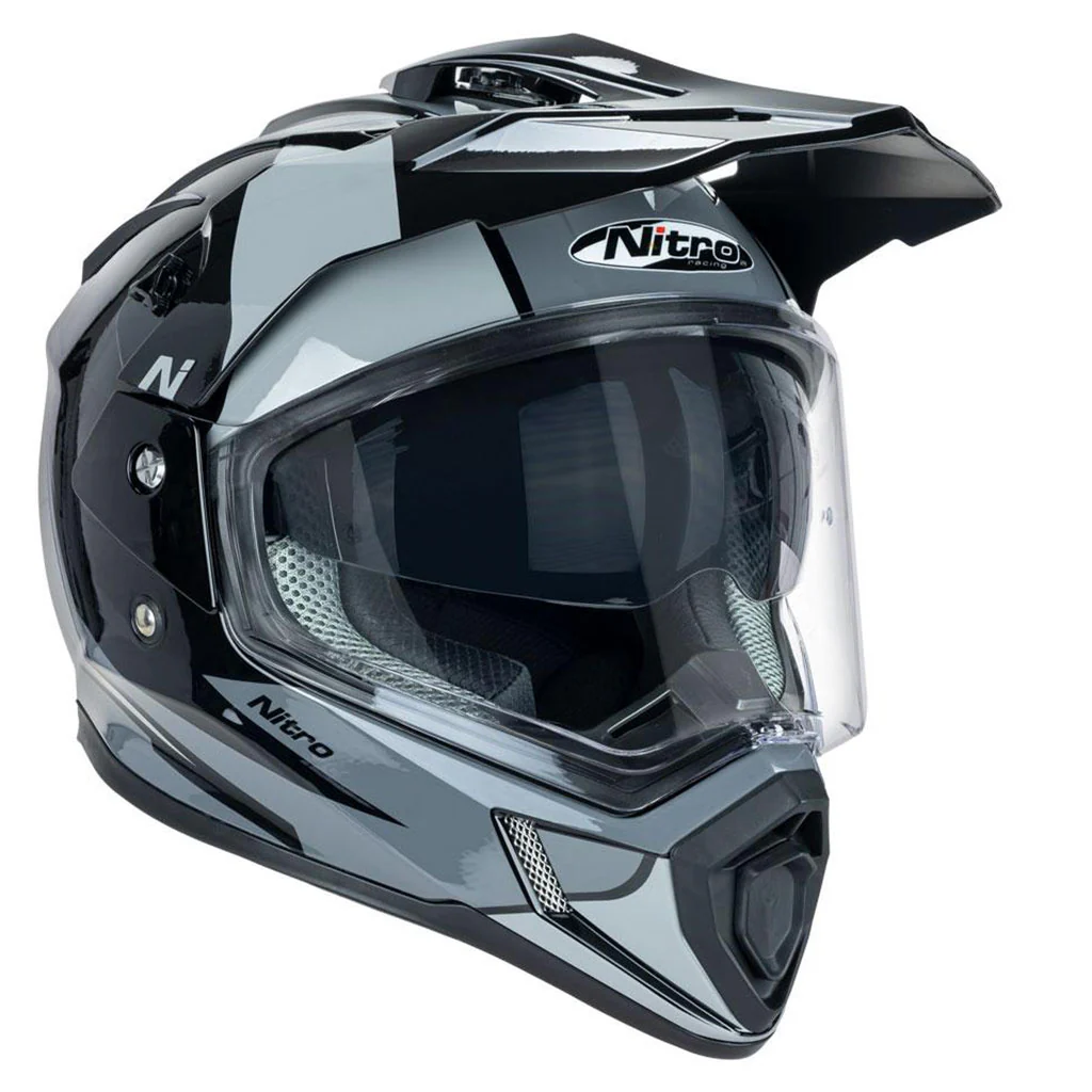 Nitro - MX780 Adventure Black/Grey Helmet - Image 3