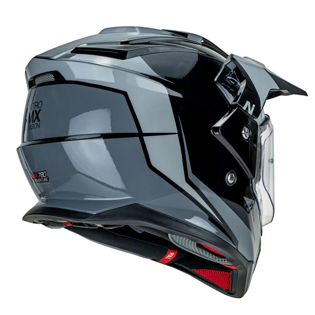 Nitro - MX780 Adventure Black/Grey Helmet - Image 4