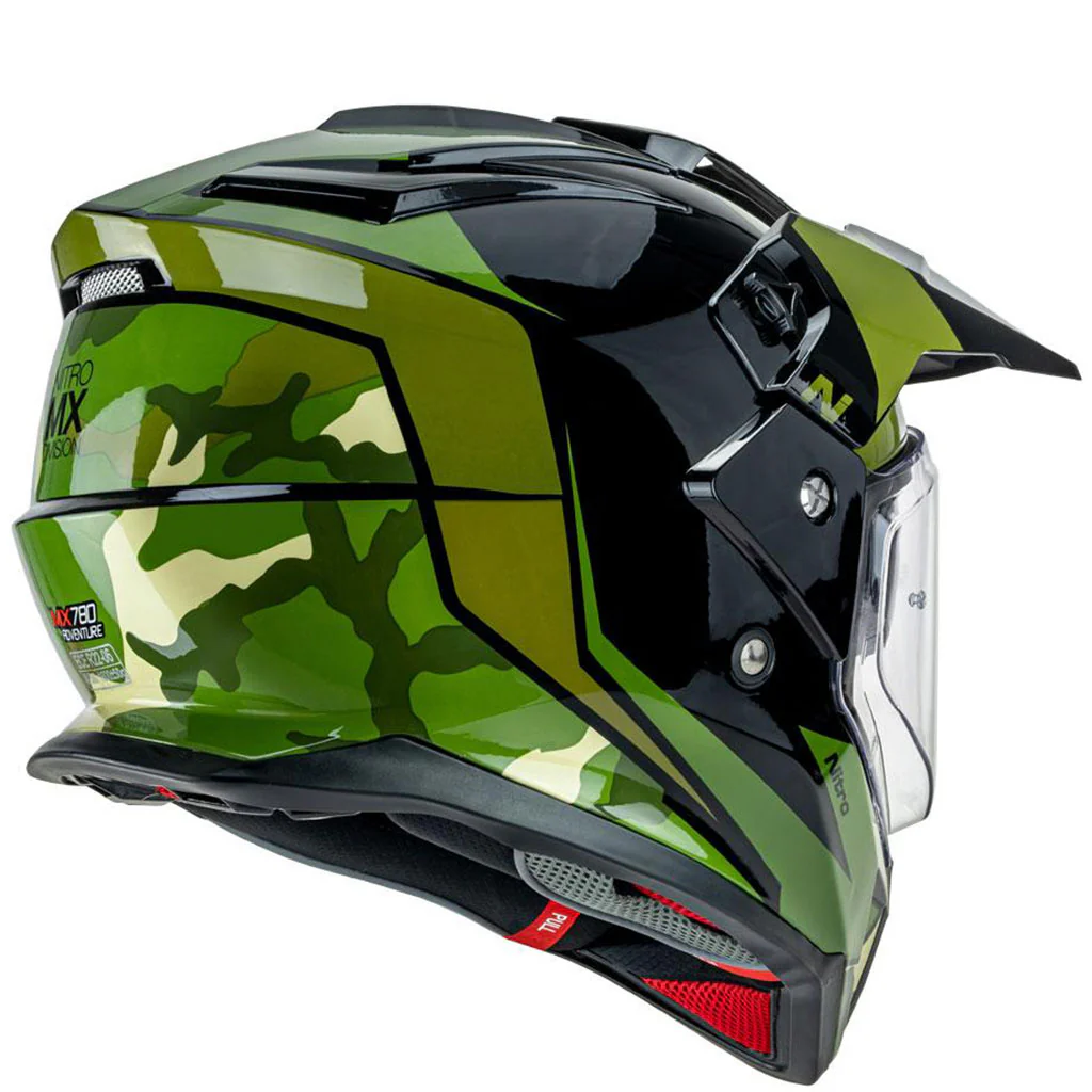 Nitro - MX780 Adventure Green Camo Helmet - Image 4