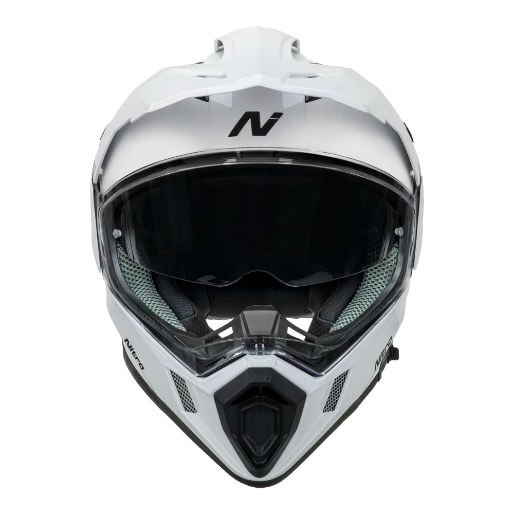 Nitro - MX780 Gloss White Adventure Helmet - Image 3