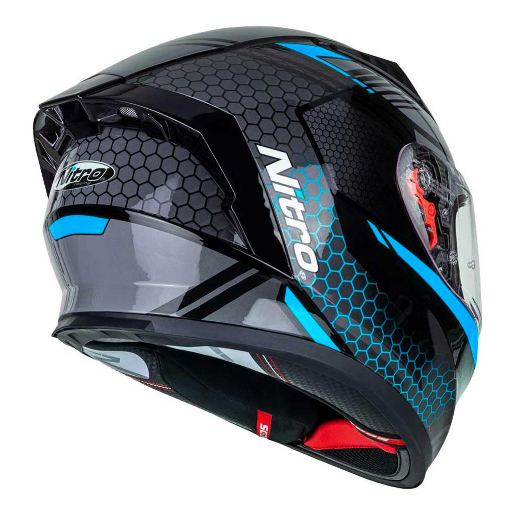 Nitro - N501 Black/Blue Helmet - Image 4