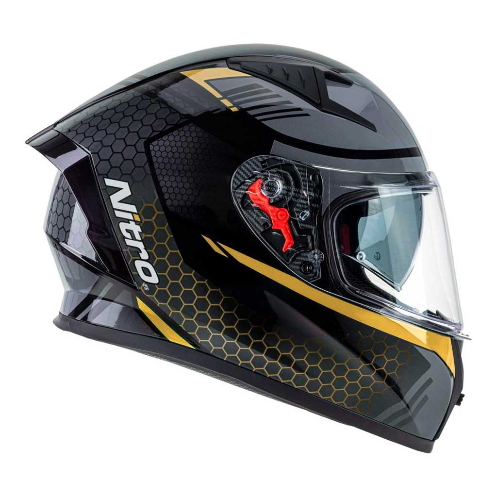 Nitro - N501 Black/Gold Helmet - Image 3