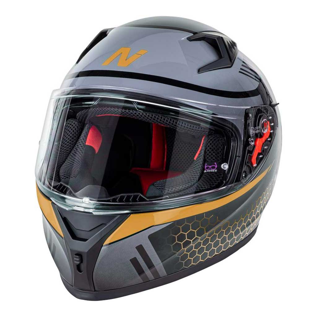 Nitro - N501 Black/Gold Helmet - Image 6