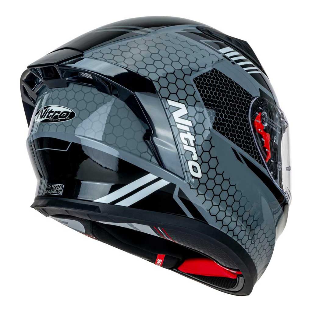 Nitro - N501 Black/Grey Helmet - Image 4