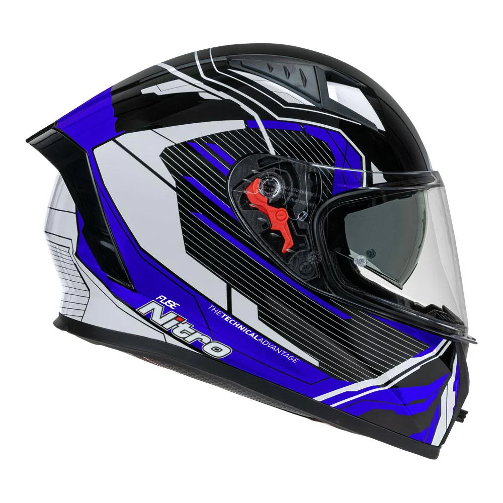 Nitro - N501 Fuse Blue/White/Black Full Face Helmet - Image 3